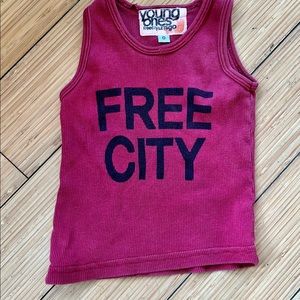 Free City infant baby tank top size 0 unisex boys girls red